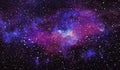 Cosmic illustration. Beautiful colorful space background. Watercolor Cosmos