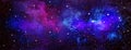 Cosmic illustration. Beautiful colorful space background. Watercolor Cosmos