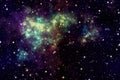 Cosmic interstellar background - galaxy aether backdrop - universe nebulosity continuum