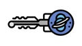 Cosmic Key to Unlock Universal Knowledge and Discovery, vector design Generative AI Royalty Free Stock Photo
