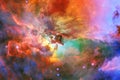 Cosmic landscape. Nebula. Elements of this image furnished by NASA