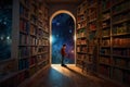 In the cosmic library where every thought, feeling, and possibility resides