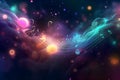 Cosmic magical musical background Royalty Free Stock Photo