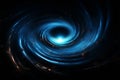 Cosmic mystery Black holes, spiral tunnels, and celestial blue mist