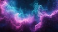 Cosmic Nebula with Pink and Blue Glowing Clouds Royalty Free Stock Photo