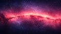 Cosmic Nebula, Red Galaxy, Space Background, Starry Night, Universe Wallpaper Royalty Free Stock Photo
