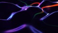 Cosmic neon waves abstract background. Wriggling blue 3d render purple lines with red blurry stripes Royalty Free Stock Photo