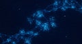 Cosmic Neural Network - Glowing Data Nodes AI-Generated for Tech Presentations, AI Concepts Royalty Free Stock Photo