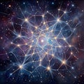 Cosmic Neural Network Visualization Royalty Free Stock Photo