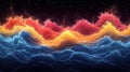 Cosmic Ocean Waves, Digital Art Royalty Free Stock Photo