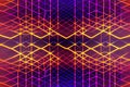 Cosmic optical illusion elecetric background. AI render. Royalty Free Stock Photo