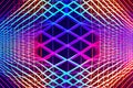 Cosmic optical illusion elecetric background. AI render. Royalty Free Stock Photo