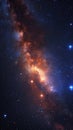 Cosmic panorama The Milky Way and stars in vast space