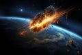 Cosmic peril an approaching meteorite hurtles toward our vulnerable Earth