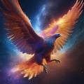 A cosmic phoenix with wings of pure energy, rising from the heart of a supernova3