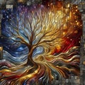 Cosmic Reverie - Tree Of Life - Cosmic Connection - AI-generated