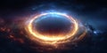 Cosmic Ring A Celestial Phenomenon in Deep Space Royalty Free Stock Photo
