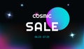 Cosmic sale vector realistic and futuristic space background wit Royalty Free Stock Photo