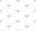 Cosmic Seamless Pattern with Stars, Butterflies