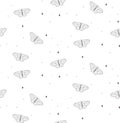 Cosmic Seamless Pattern with Stars, Butterflies