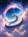 Cosmic Serpent in Celestial Sphere Royalty Free Stock Photo