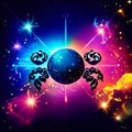 Cosmic space background with planets, stars and nebula. Vector illustration. AI Generated Royalty Free Stock Photo