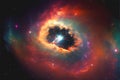 Cosmic space dust nebula colourful