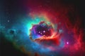 Cosmic space dust nebula colourful