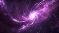 A Cosmic Spiral of Light and Stardust in a Purple Nebula Royalty Free Stock Photo