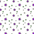 Cosmic Star Pattern Background. Cute kids star pattern Royalty Free Stock Photo