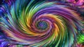Cosmic Swirl Abstract, Multicolored Spiral Vortex Royalty Free Stock Photo