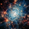 Cosmic swirl astronomy galaxy nebula pattern wallpaper background Royalty Free Stock Photo