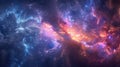 Cosmic Symphony: A Vibrant Display of Colorful Nebulae, Stars, and Supernovae in the Night Sky - Perfect as a Background