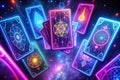 Cosmic Tarot Cards Space, Mystical, Future, Fortune Telling Royalty Free Stock Photo