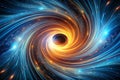 Cosmic vortex spiral galaxy whirlpool spacetime Royalty Free Stock Photo