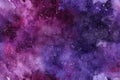 Cosmic watercolor blend of purples, pinks, and blues with star-like speckles