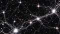 Cosmic Web Structure Formed by Galaxies and Stars in Deep Space Royalty Free Stock Photo