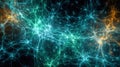 Cosmic web structure with glowing threads and galaxies, abstract universe network and deep space visualization Royalty Free Stock Photo