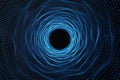 Cosmic wormhole, space travel concept, funnel-shaped tunnel that can connect one universe with another. 3d rendering