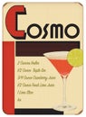 Cosmo Poster Art Deco Sytle Vintage Retro Party Royalty Free Stock Photo