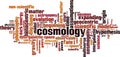 Cosmology word cloud Royalty Free Stock Photo