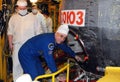 Cosmonaut Anton Shkaplerov During Fit Check Royalty Free Stock Photo