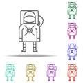 cosmonaut icon. Elements of Cartooning space in multi color style icons. Simple icon for websites, web design, mobile app, info