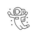 Cosmonaut, job, fly, happy icon. Element of astronaut icon