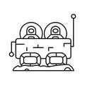 Cosmonaut machine car icon. Simple line, outline vector elements of interplanetary colonization icons for ui and ux, website or