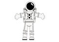 Cosmonaut vector illustration. Isolated on a white background.