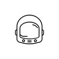 cosmonautic helmet line icon. Signs and symbols can be used for web, logo, mobile app, UI, UX Royalty Free Stock Photo