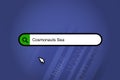 Cosmonauts Sea - search engine, search bar with blue background