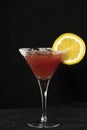 Cosmopolitan Cocktail with cranberry juice, vodka, lime juice and cointreau Royalty Free Stock Photo