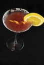 Cosmopolitan Cocktail with cranberry juice, vodka, lime juice and cointreau Royalty Free Stock Photo